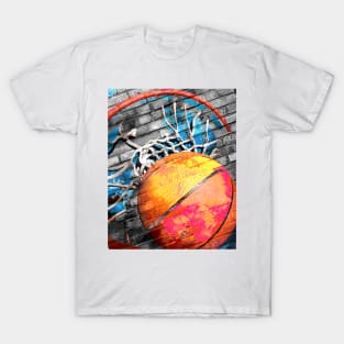 Basketball art print swoosh 20- Basketball artwork T-Shirt